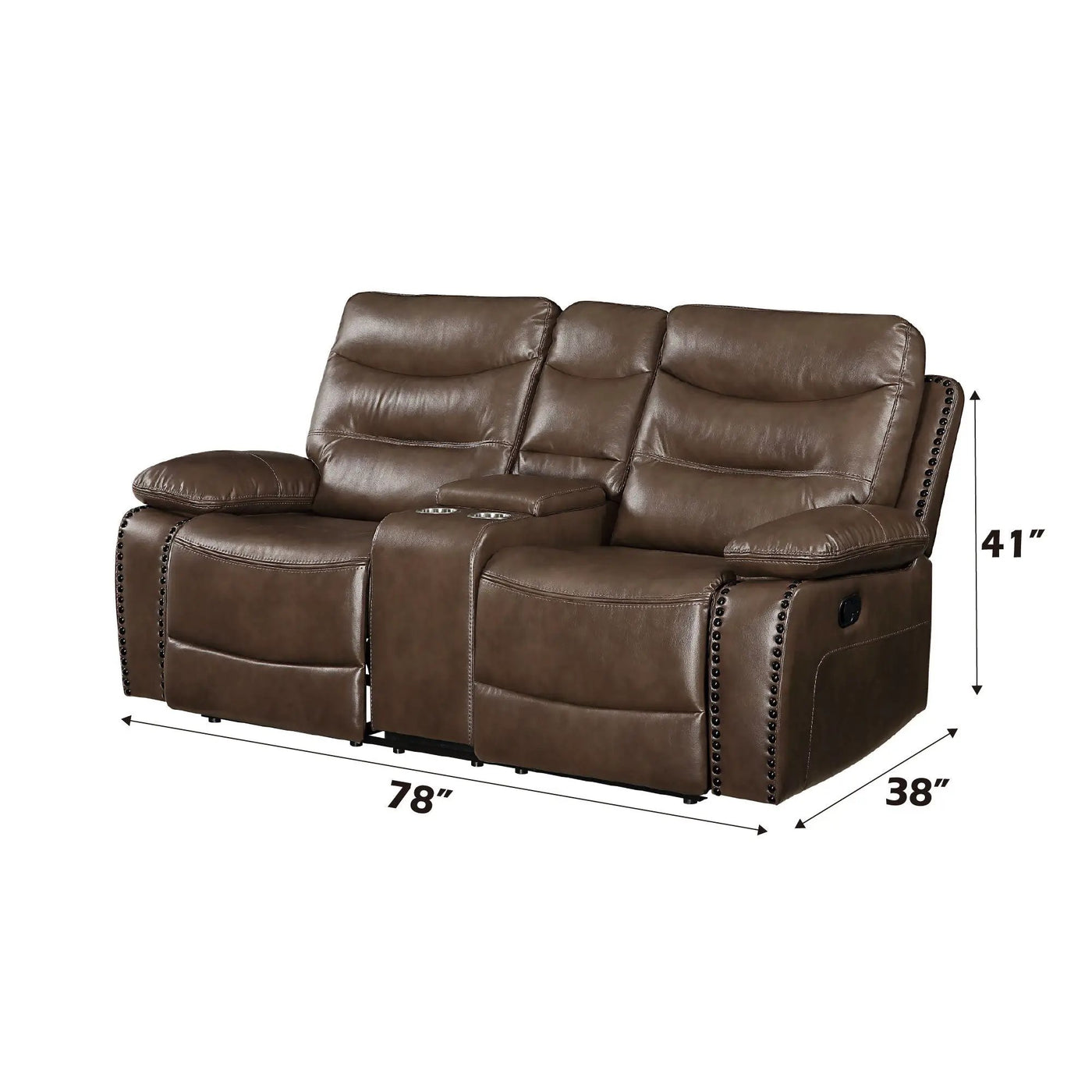 Aashi - Loveseat w/Console (Motion) by Unique Piece Furniture