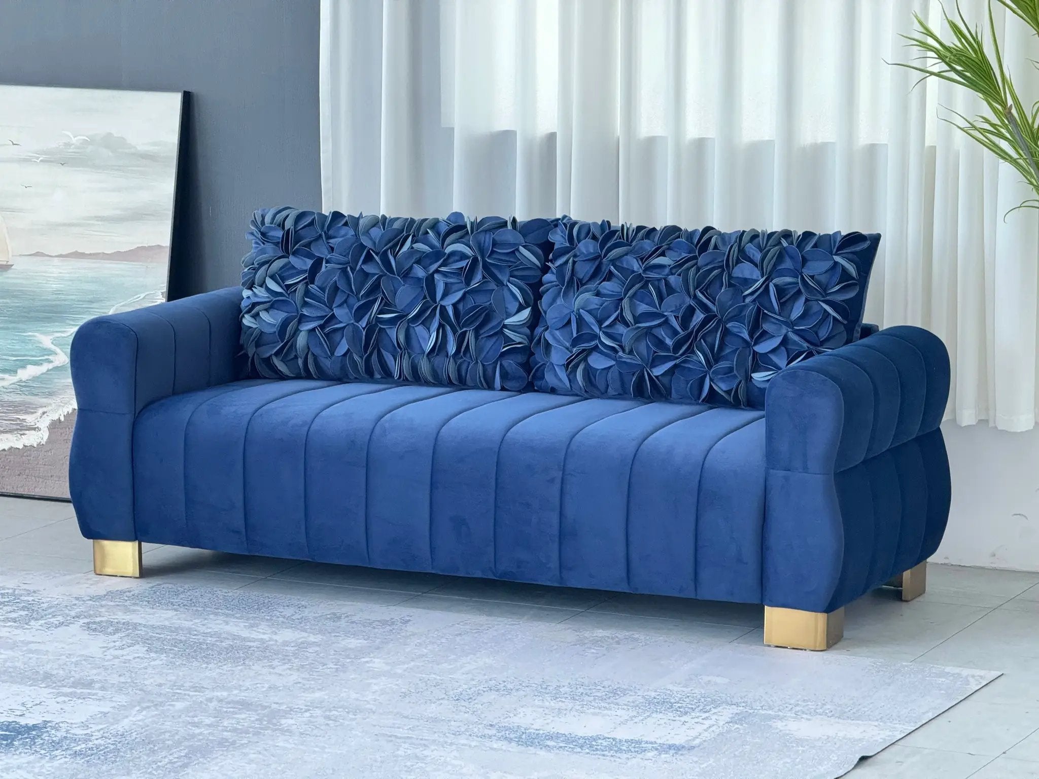 FX-P56-RBH Velvet Sofa by HouseOfZazla