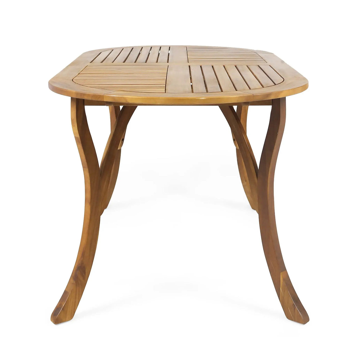 Outdoor Table With Smooth Lines, Slat Top by HouseOfZazla