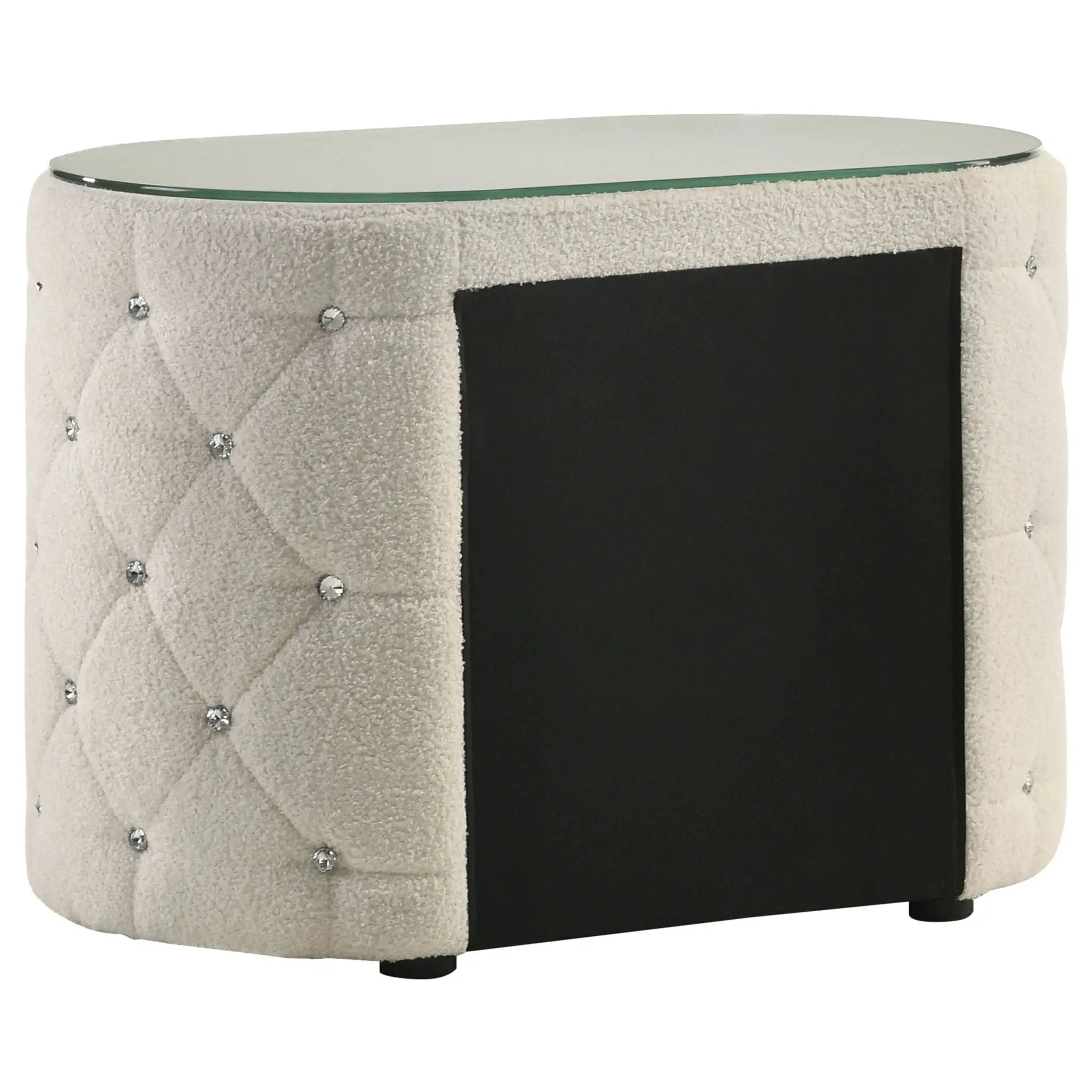 Sonya 4-piece Upholstered Eastern King Bedroom Set Ivory by Unique Piece Furniture