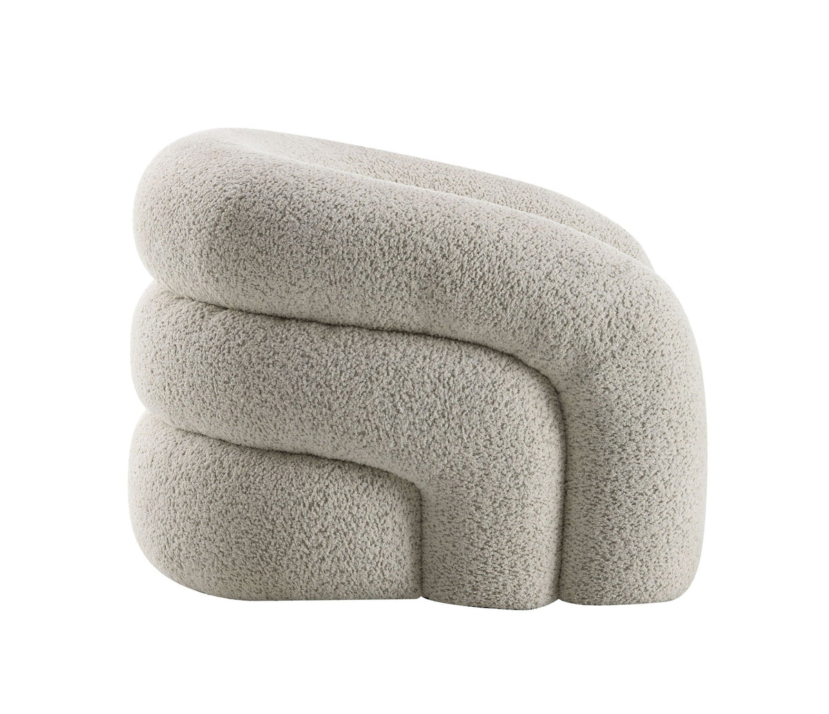 Gray Boucle Swivel Chair with 360° Rotation – Irma Chair, photo 2 of 4
