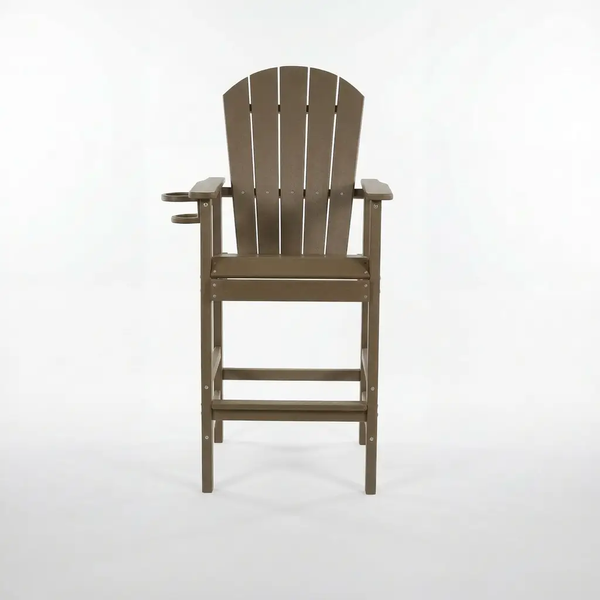 HDPE Bar Height Adirondack Chair with Cup Holder
