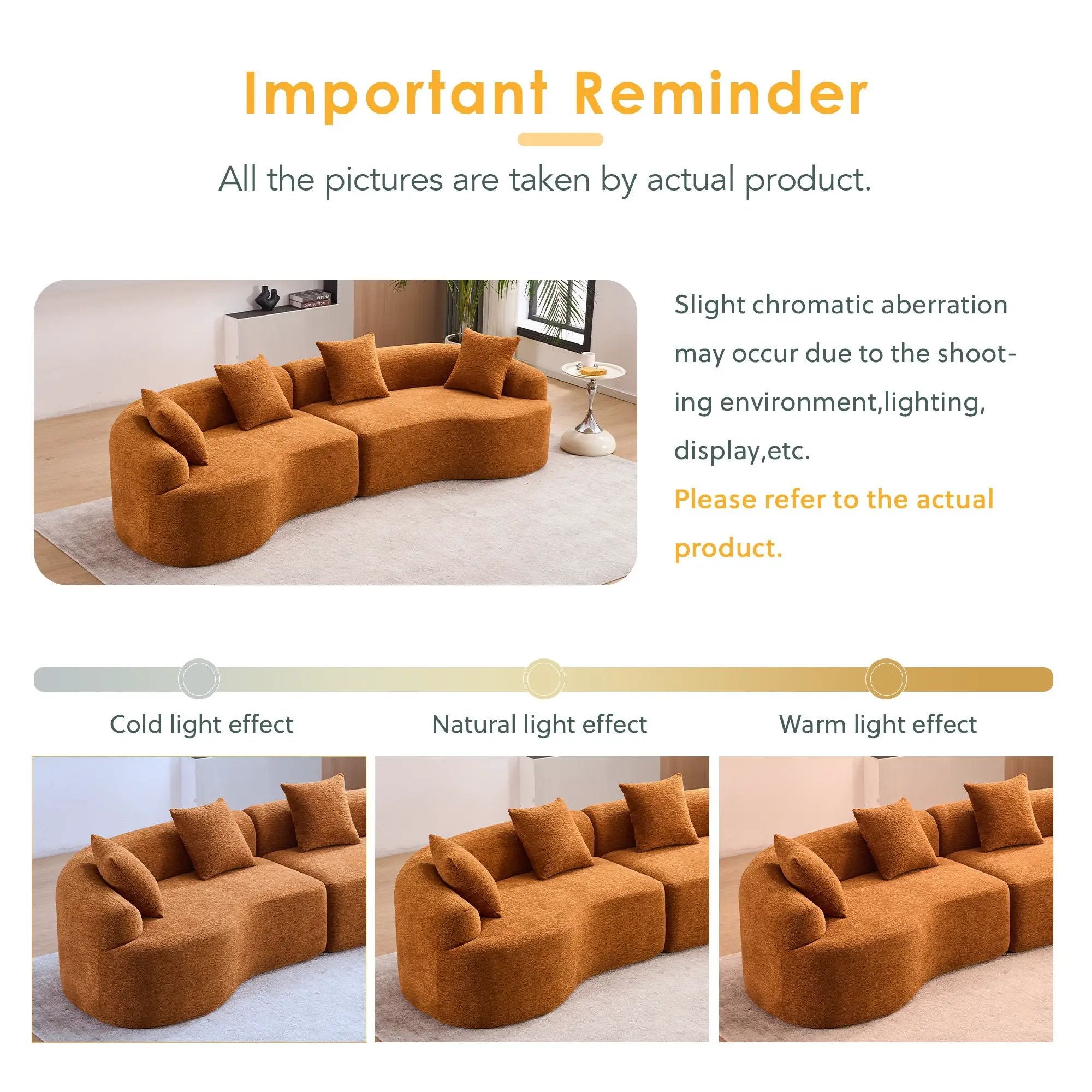 4 Seater Sofa With Fabric, 30D, 60 Hardness Full Sponge, 4 Pillow For Living Room, Home Furniture Sleeper Sectional Sofa For Apartment by Unique Piece Furniture