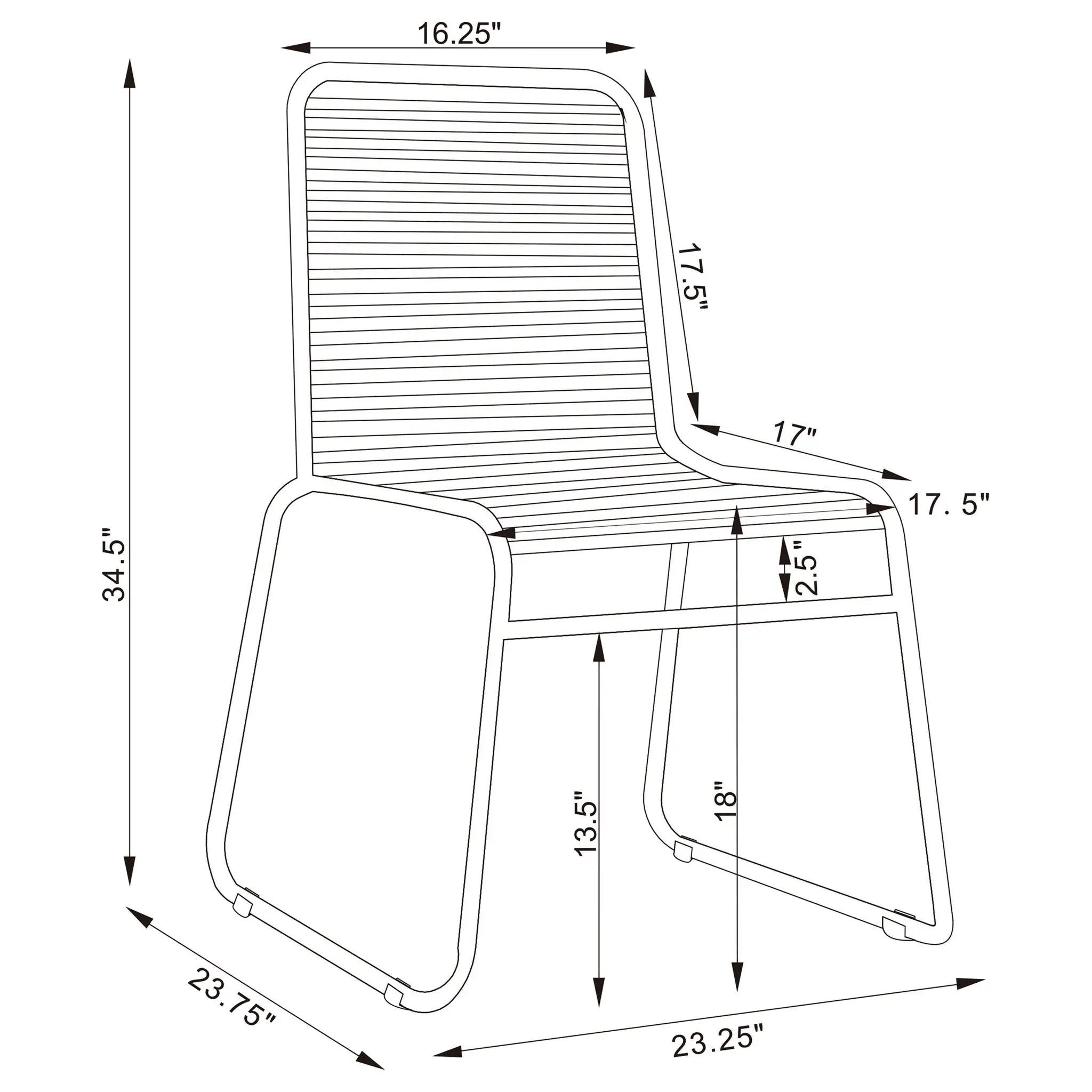 Jerome - Stackable Side Chair (Set of 2) - Charcoal