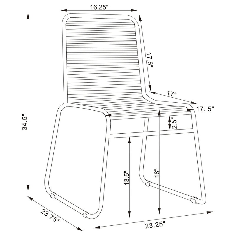 Jerome - Stackable Side Chair (Set of 2) - Charcoal