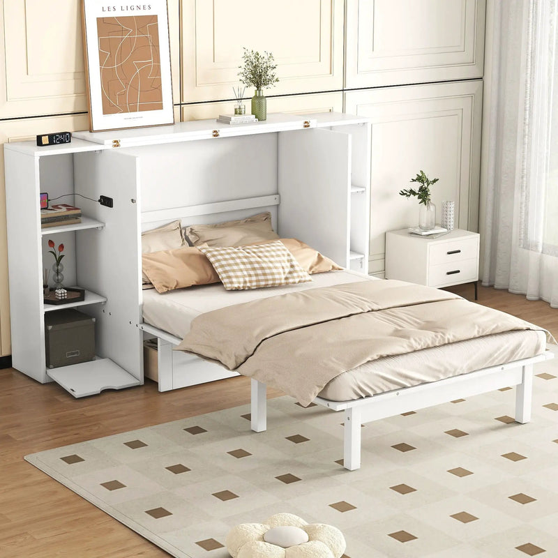Murphy Bed With Shelves, Drawers And USB Ports by HouseOfZazla