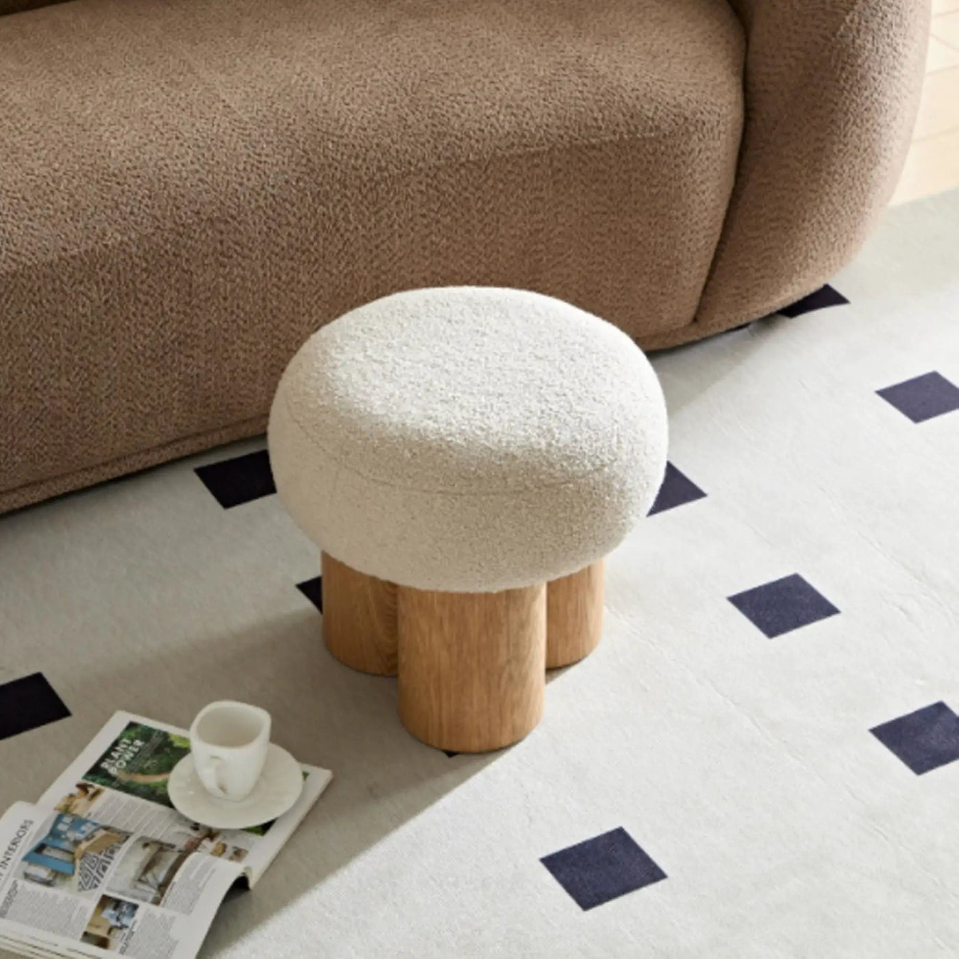 Versatile Mushroom Stool With Cushion by HouseOfZazla