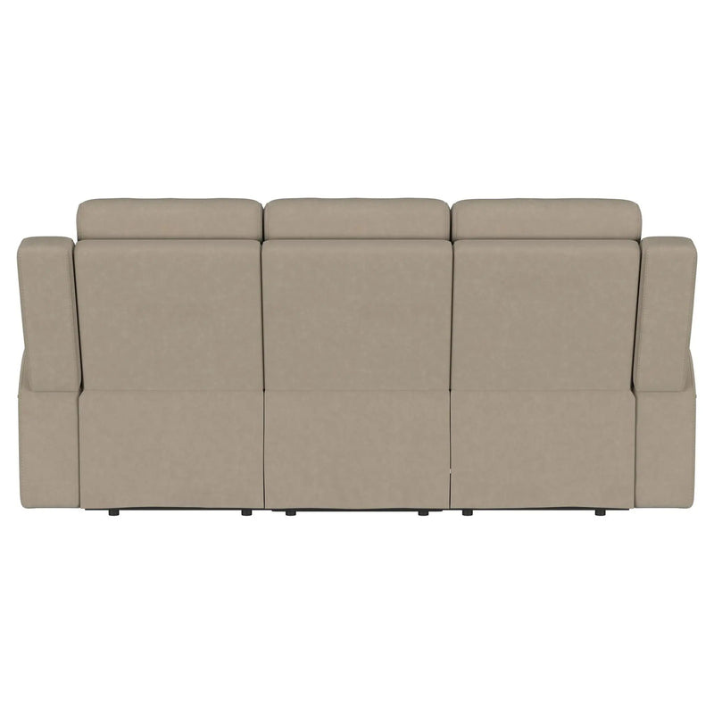 Brentwood Upholstered Motion Reclining Sofa Taupe by Unique Piece Furniture