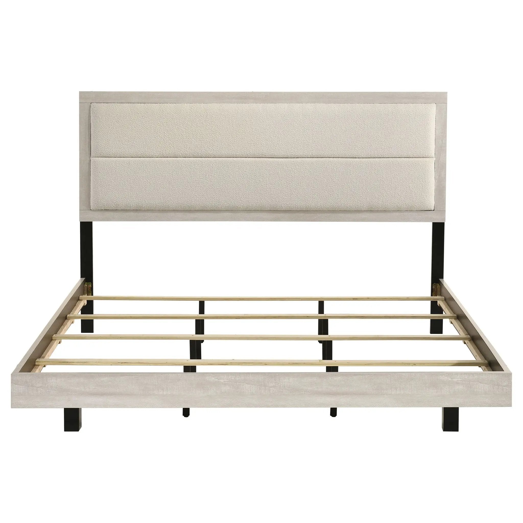 Trenton 54-inch Wood Eastern King Panel Bed Rustic Cream by Unique Piece Furniture