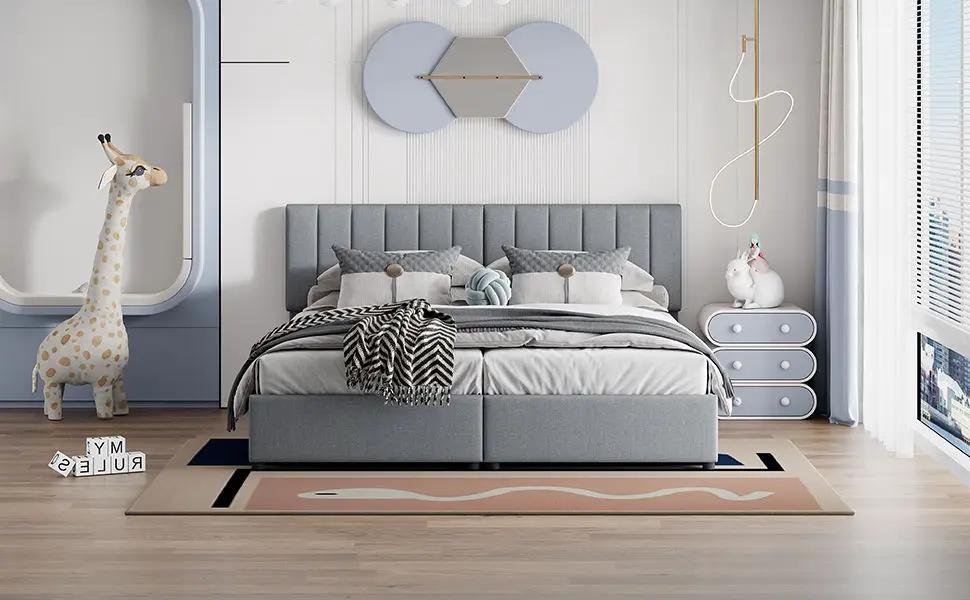 Upholstered Platform Bed With A Hydraulic Storage System by HouseOfZazla