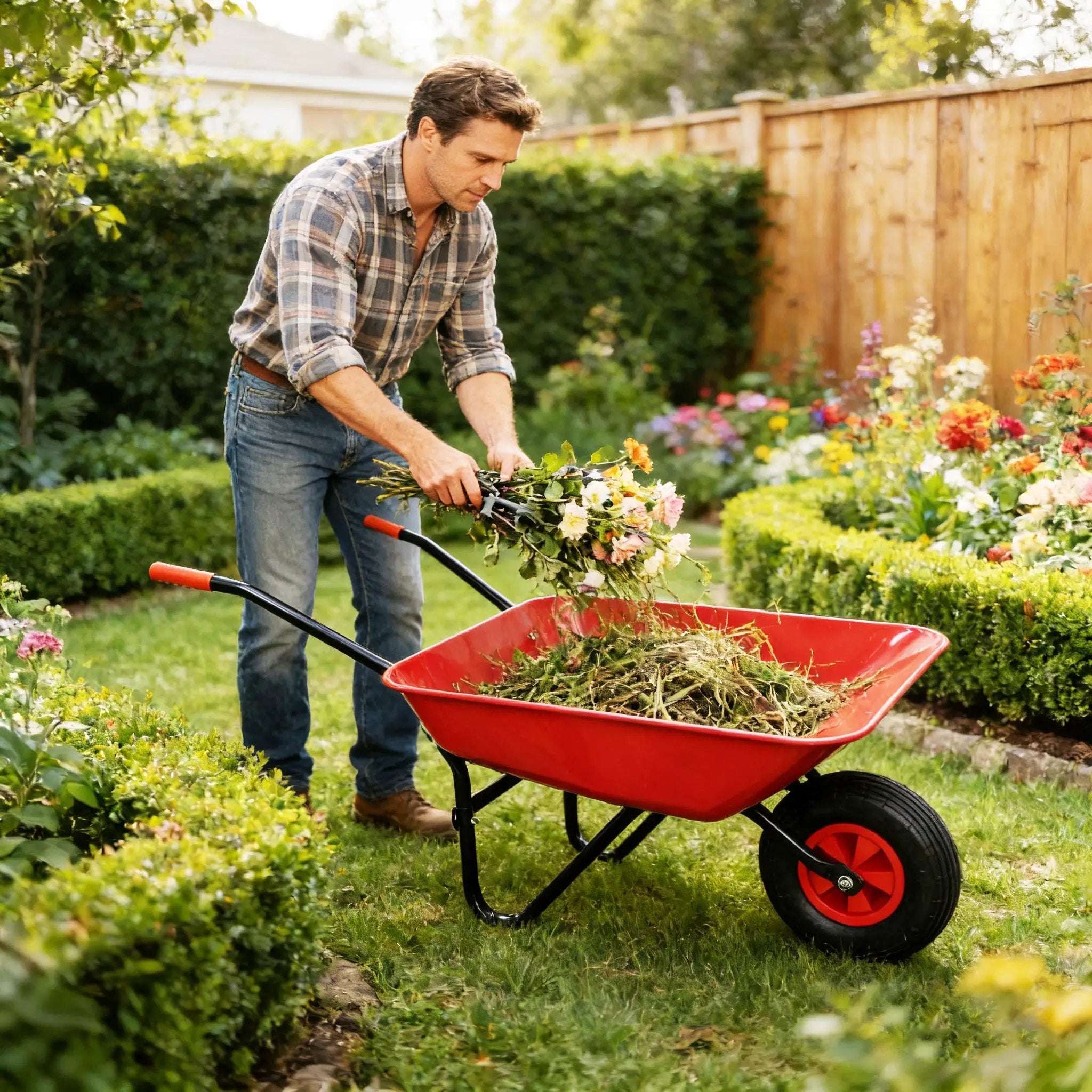 Steel Tray Wheel Barrow Trolley by HouseOfZazla