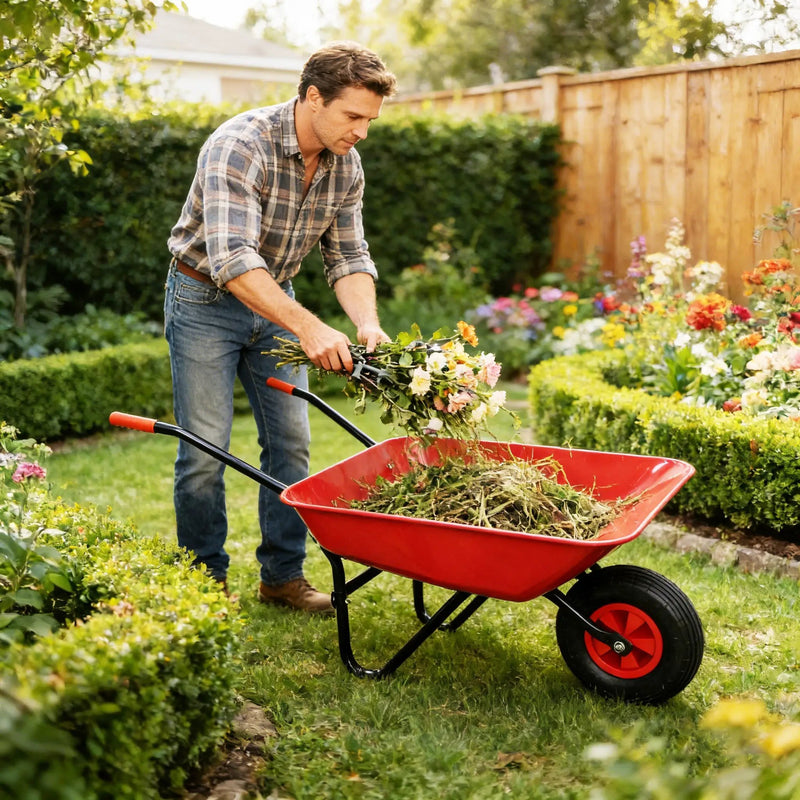 Steel Tray Wheel Barrow Trolley by HouseOfZazla