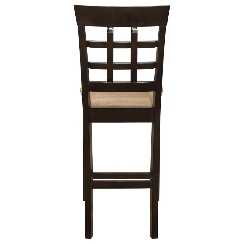 Upholstered Counter Height Stools (Set of 2) - Brown / Beige