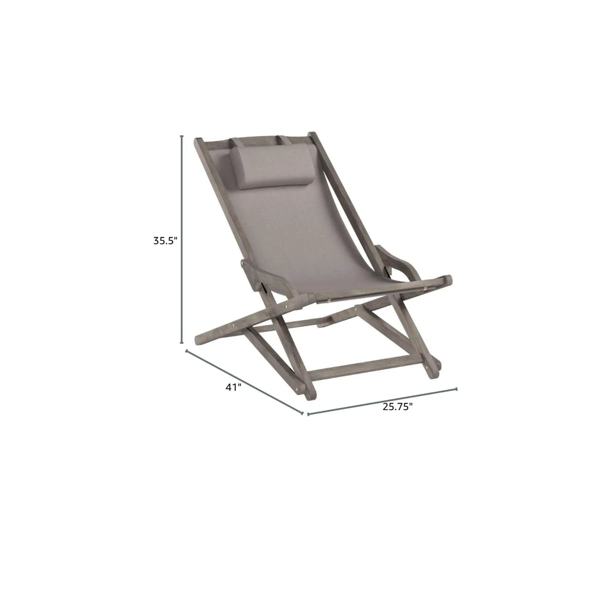 Arcadia Outdoor Sling Chair With Pillow by HouseOfZazla
