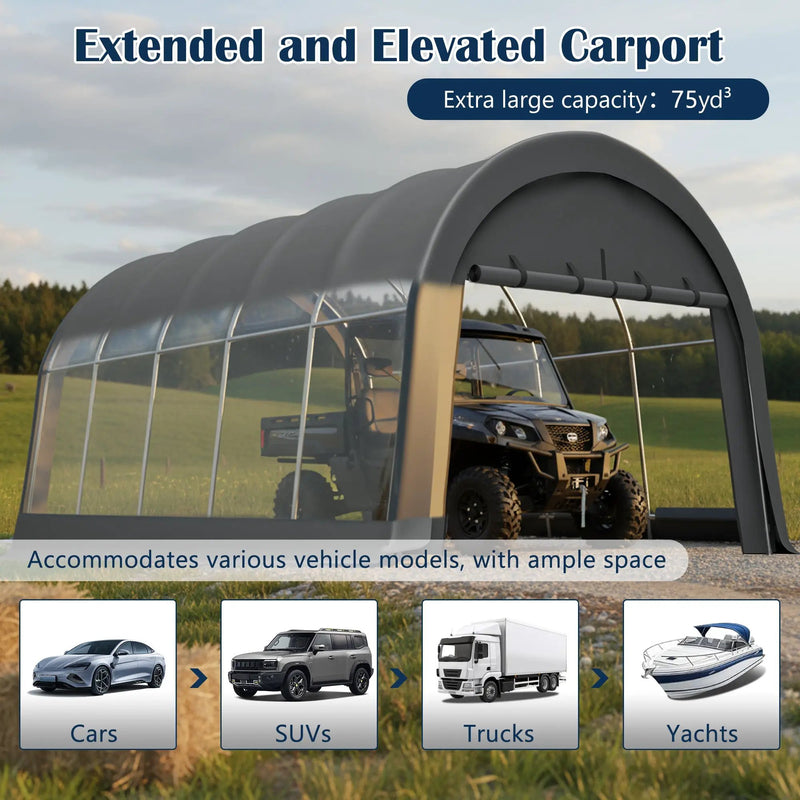 Heavy-Duty 12x20 FT Carport Canopy by HouseOfZazla
