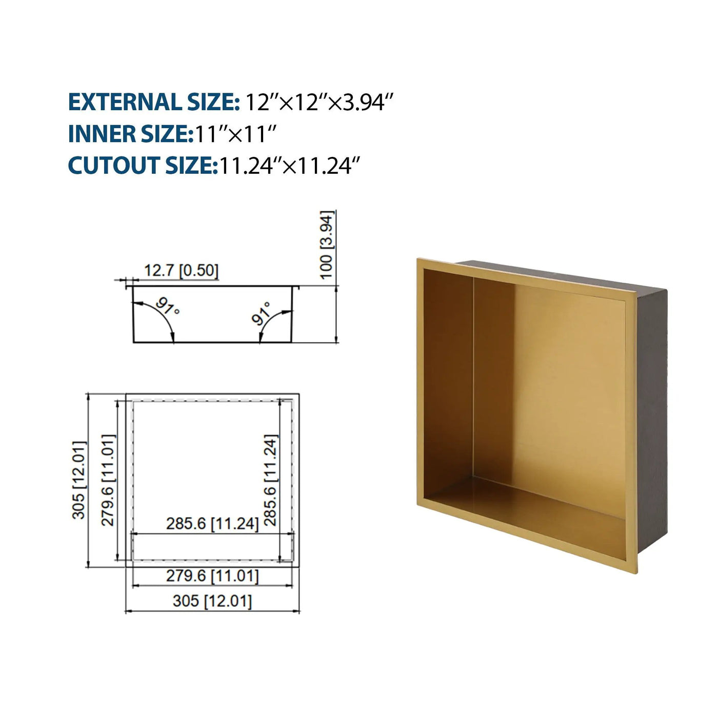 Stainless Steel Shower Niche With Seamless Design For Bathroom Storage by HouseOfZazla