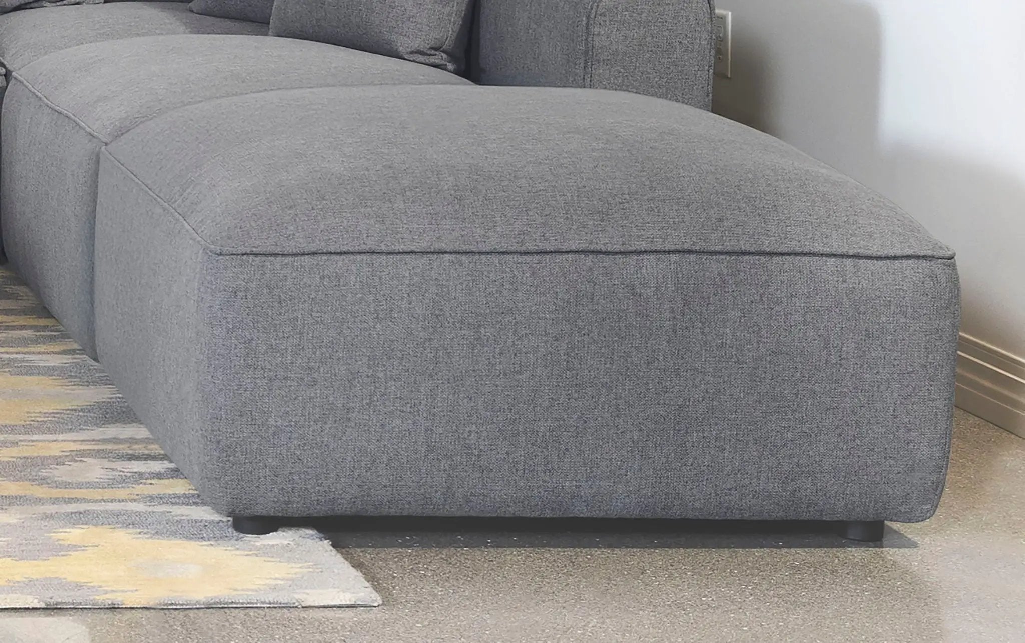 Jennifer Square Upholstered Ottoman Grey by Unique Piece Furniture
