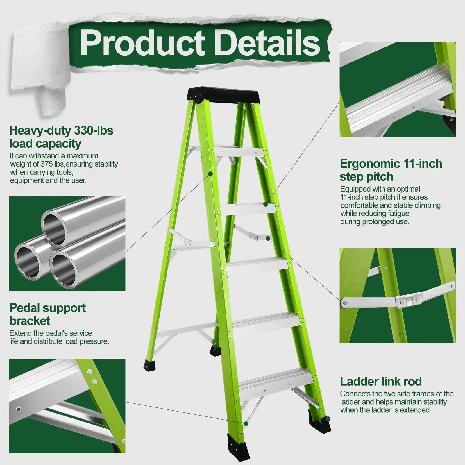 Fiberglass Ladder with Tool Tray by HouseOfZazla