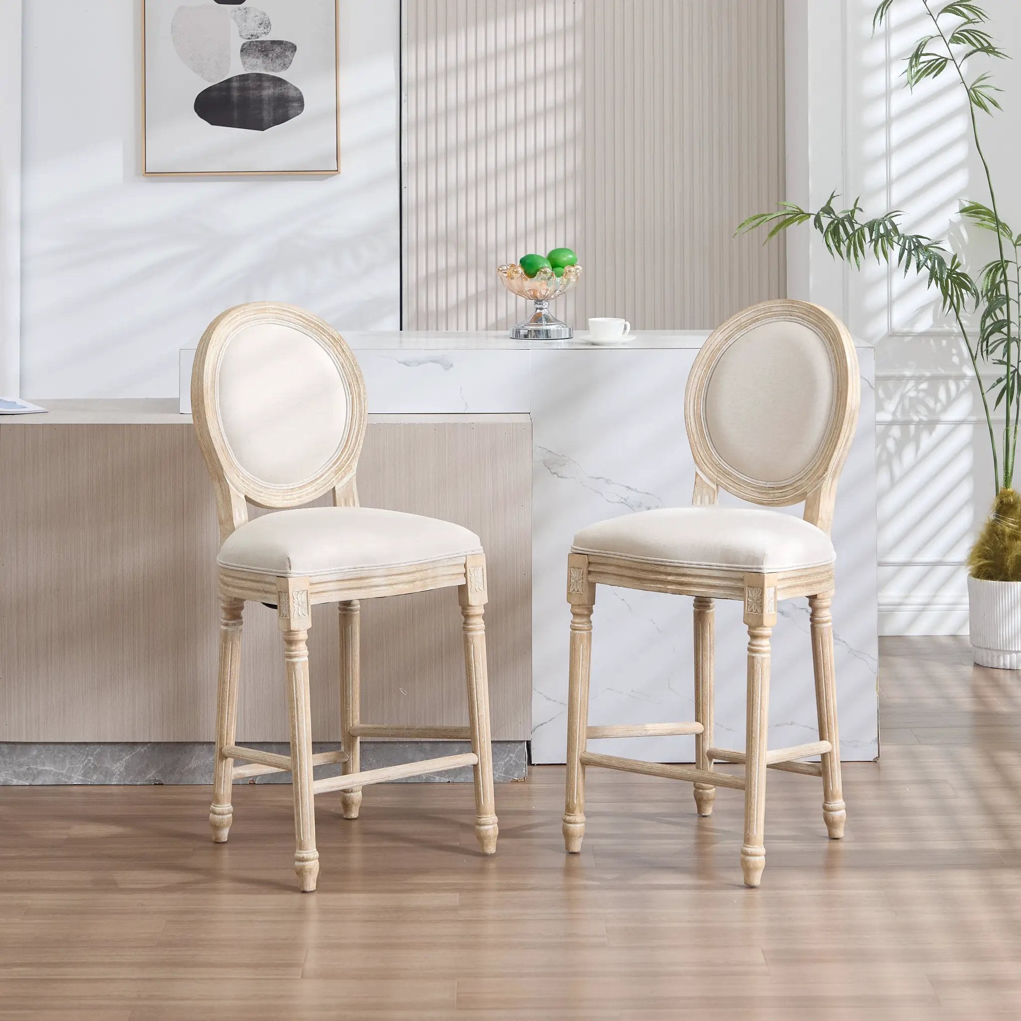 French Country 26'' Height Bar Chairs Set of 2 by HouseOfZazla
