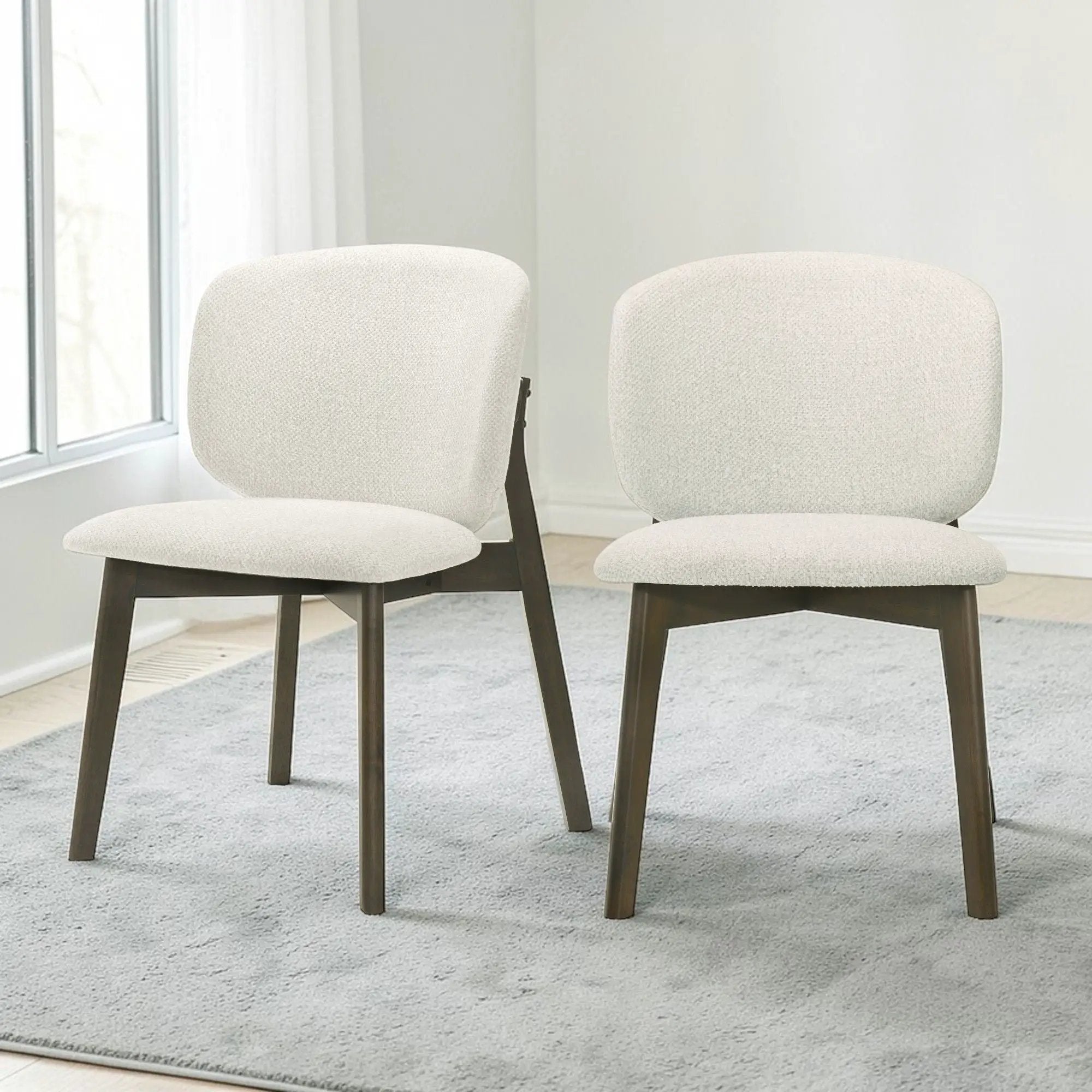 Mallin - Side Chair (Set of 2) - Gray / Walnut by HouseOfZazla
