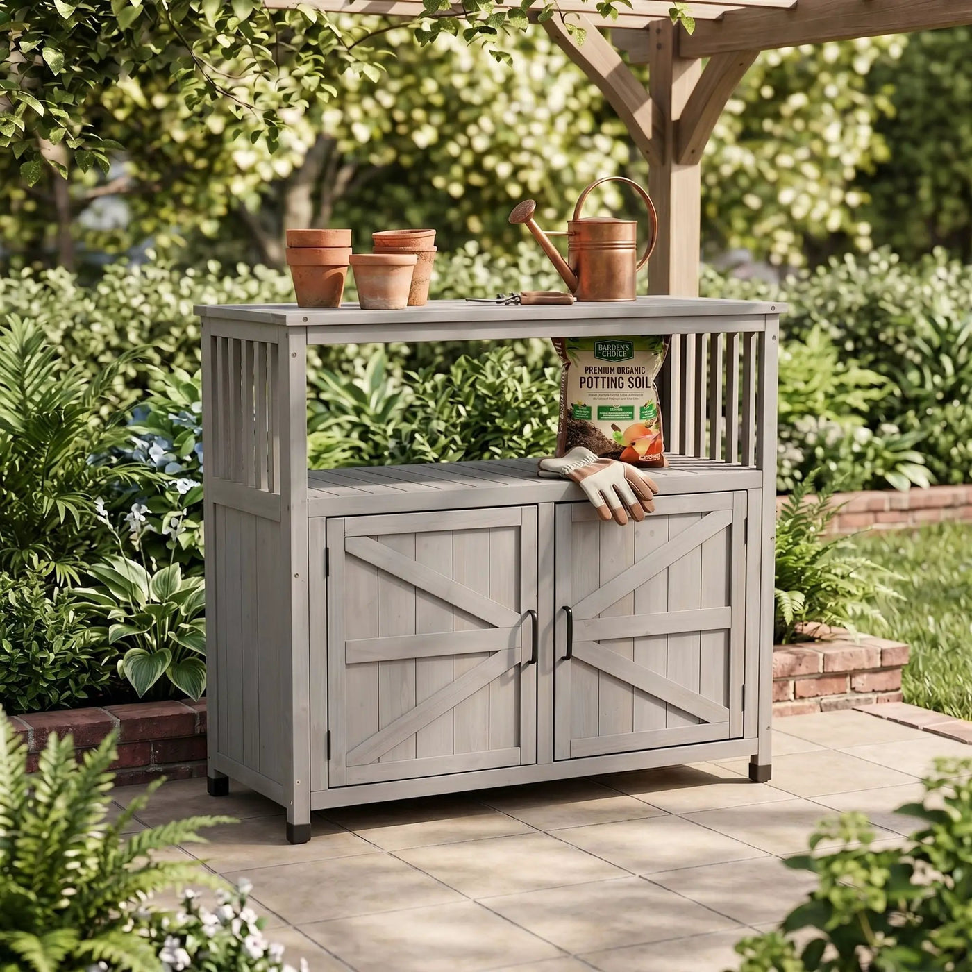 Patio Bar Table Set With Storage by HouseOfZazla