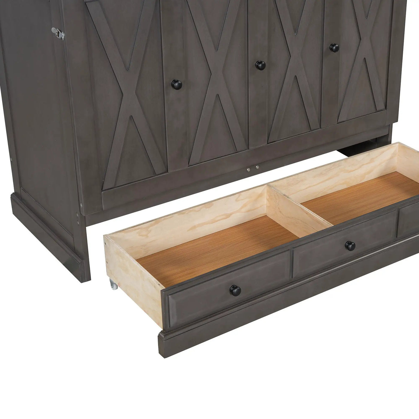 Murphy Bed Chest Cube Cabinet With Charging Station And Large Storage Drawer by HouseOfZazla