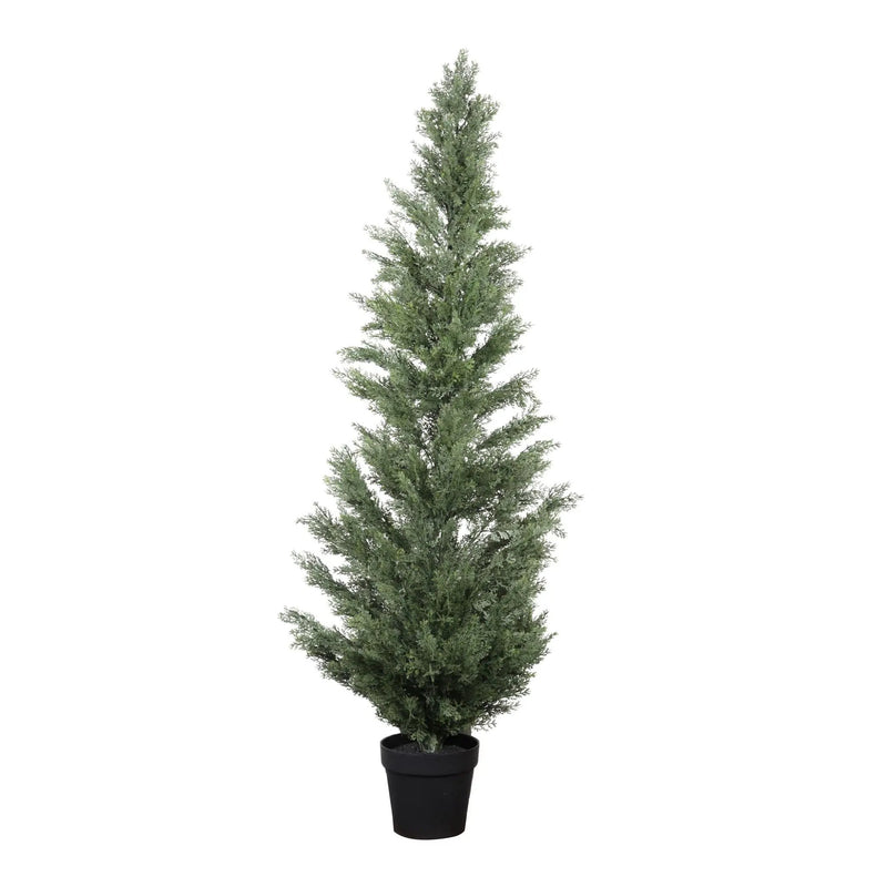 Realistic Artificial Cypress Tree, UV Resistant Indoor / Outdoor Topiary Plant For Decoration - Green Leaves by HouseOfZazla