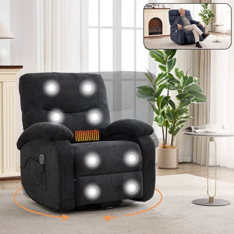 Hot Massage Manual Lounge Chair with Rocker Arms by HouseOfZazla