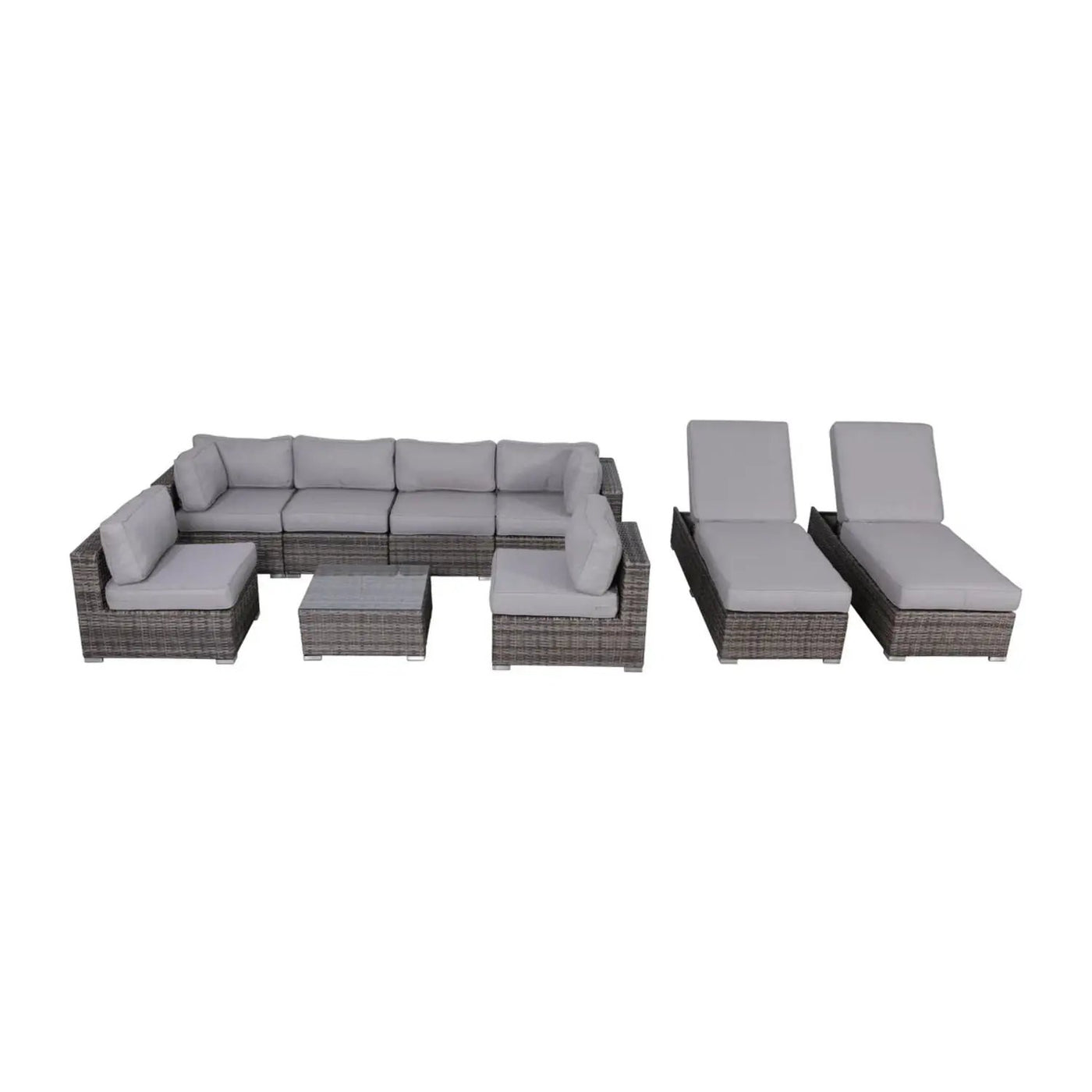 Seating Set With Cushions Handcrafted Wicker Design by HouseOfZazla