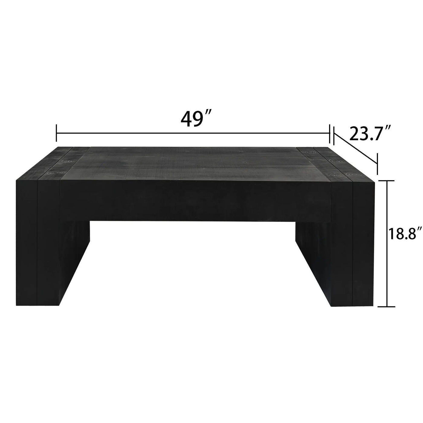 Modern Farmhouse Living Room Block Leg Coffee Table by HouseOfZazla