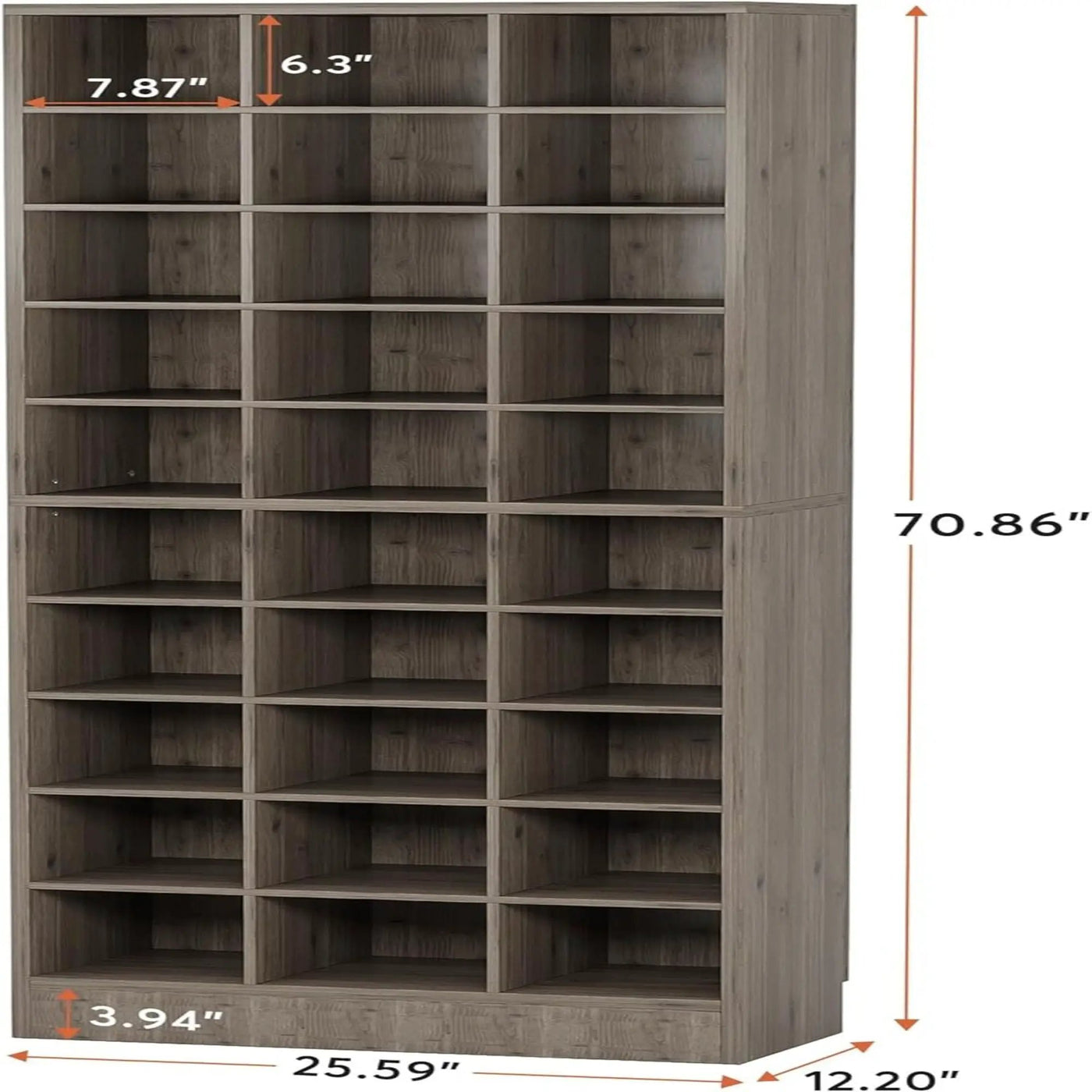 10 Tier Shoe Storage Cabinet With 30 Cubbies by HouseOfZazla