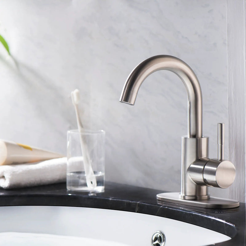 Modern Bathroom Faucet Single Hole Single Handle by HouseOfZazla