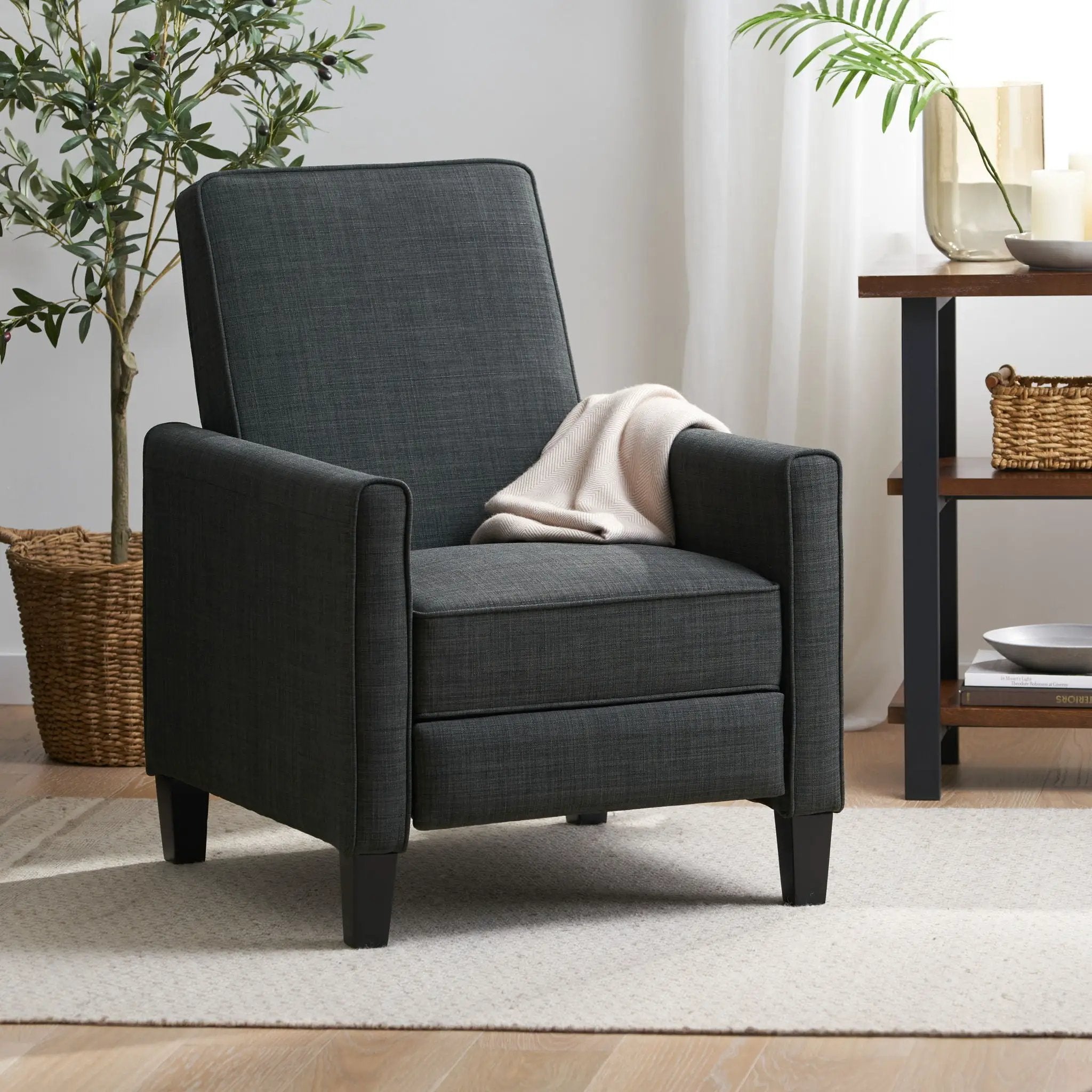 Upholstered Push Back Recliner Chair For Living Room by HouseOfZazla