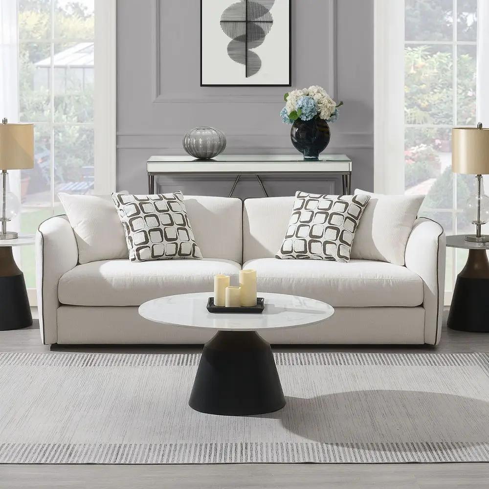 Yolanda - Sofa With 4 Pillows - Beige Chenille by Unique Piece Furniture