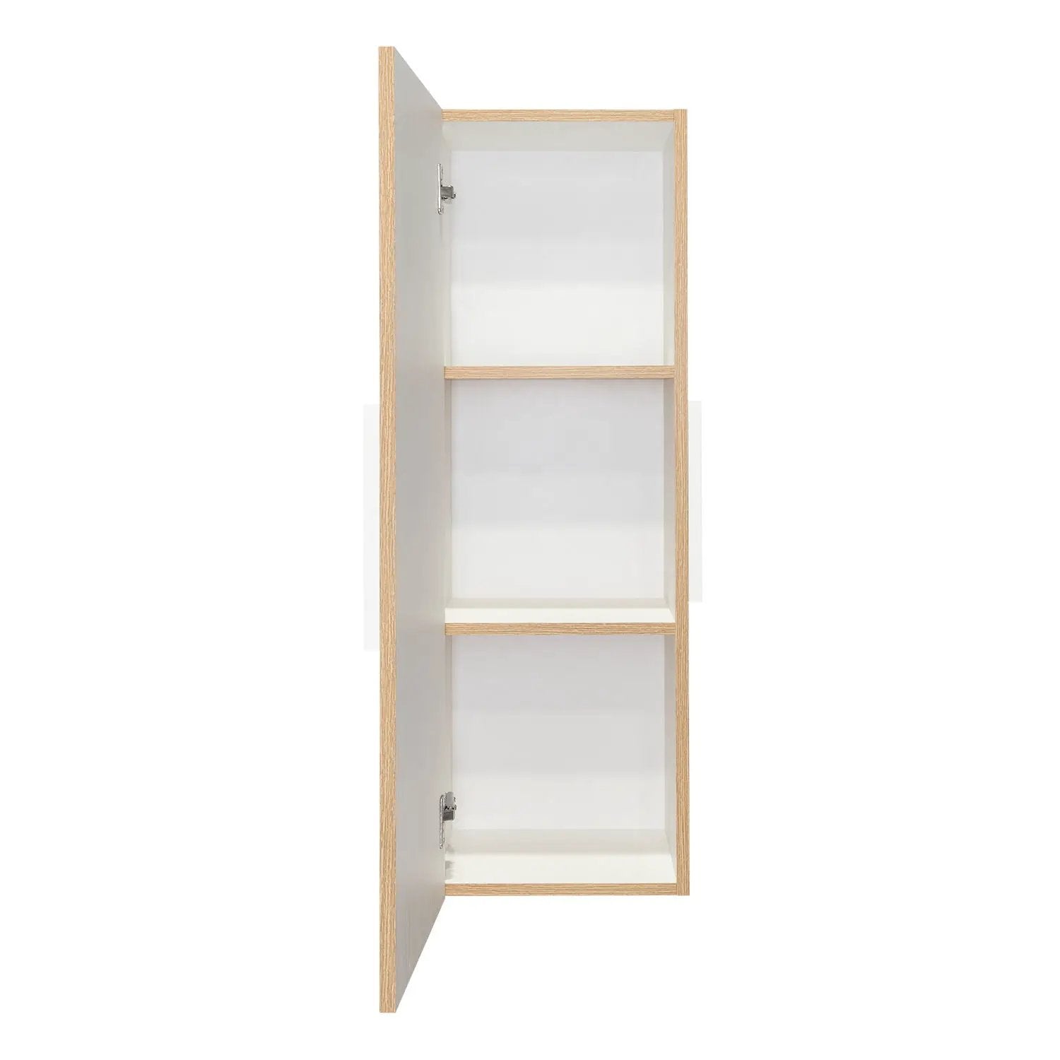 Medicine Single Door Cabinet, Three Shelves - Light Oak / White by HouseOfZazla