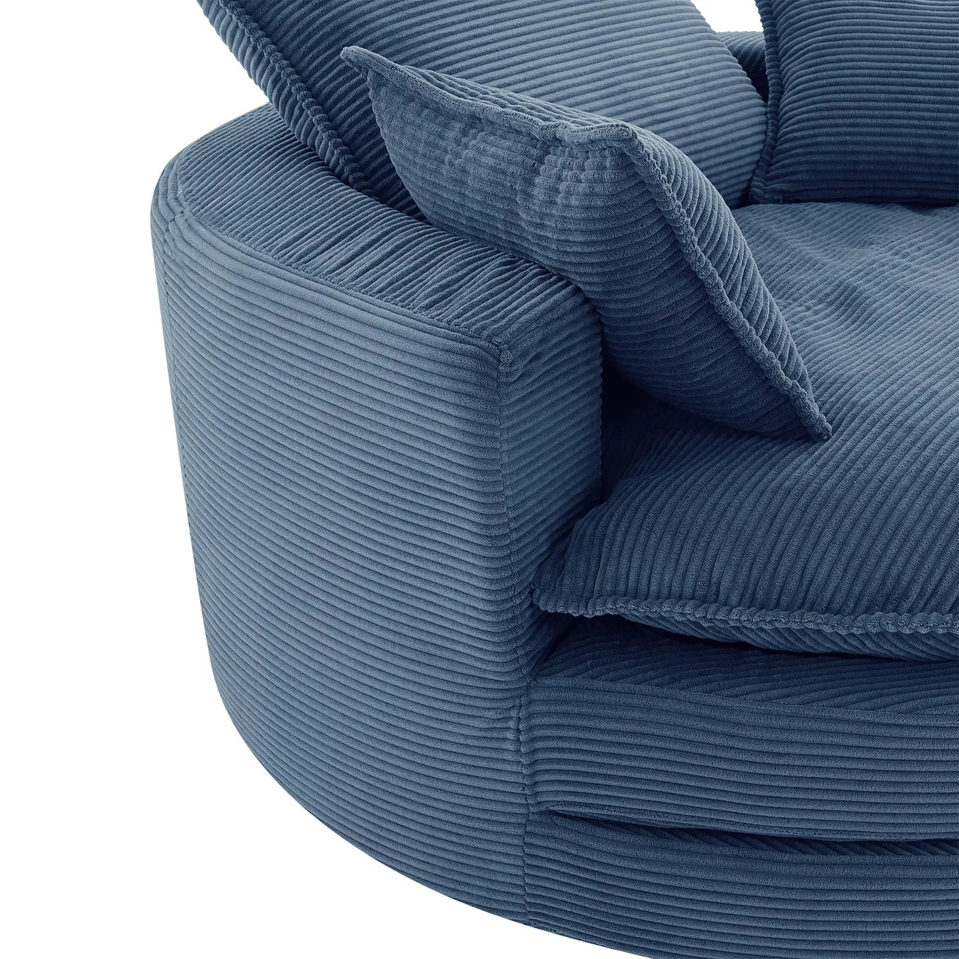 360° Swivel Accent Barrel Chair With Dual Layer Cushion And 3 Removable Pillows by HouseOfZazla
