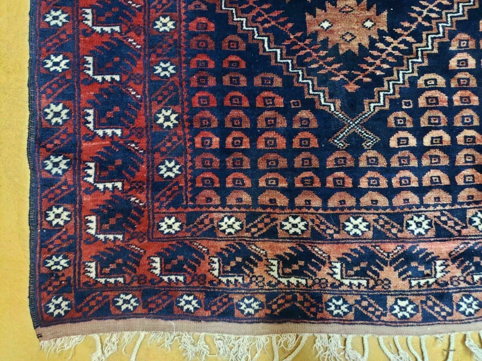 3' 4" X 5' 6" Vintage Handmade Pakistan Balouchi Balouch Tribal Wool Rug Nice by Jewel Rugs