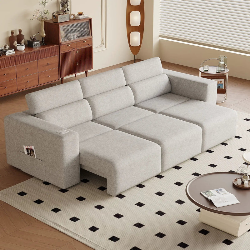 3 Seater Power Recliner Sofa With Wireless Charging And Remote Control by HouseOfZazla