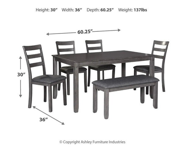 Bridson - RECT DRM Table Set (Set of 6) - Gray, photo 2 of 7