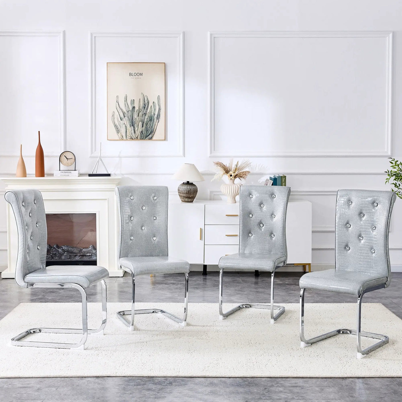 Elegant Design Upholstered Dining Chairs by Unique Piece Furniture