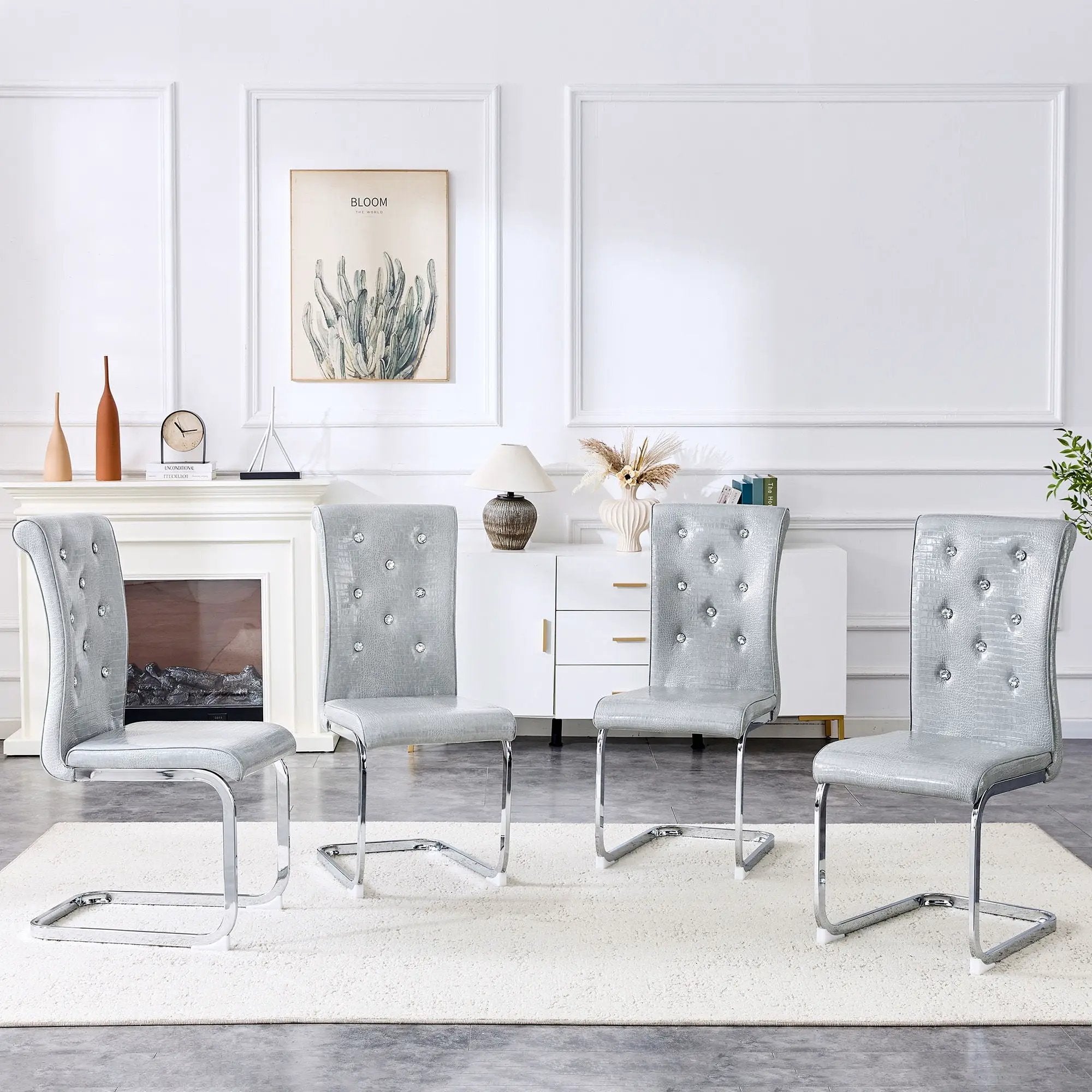 Elegant Design Upholstered Dining Chairs by Unique Piece Furniture