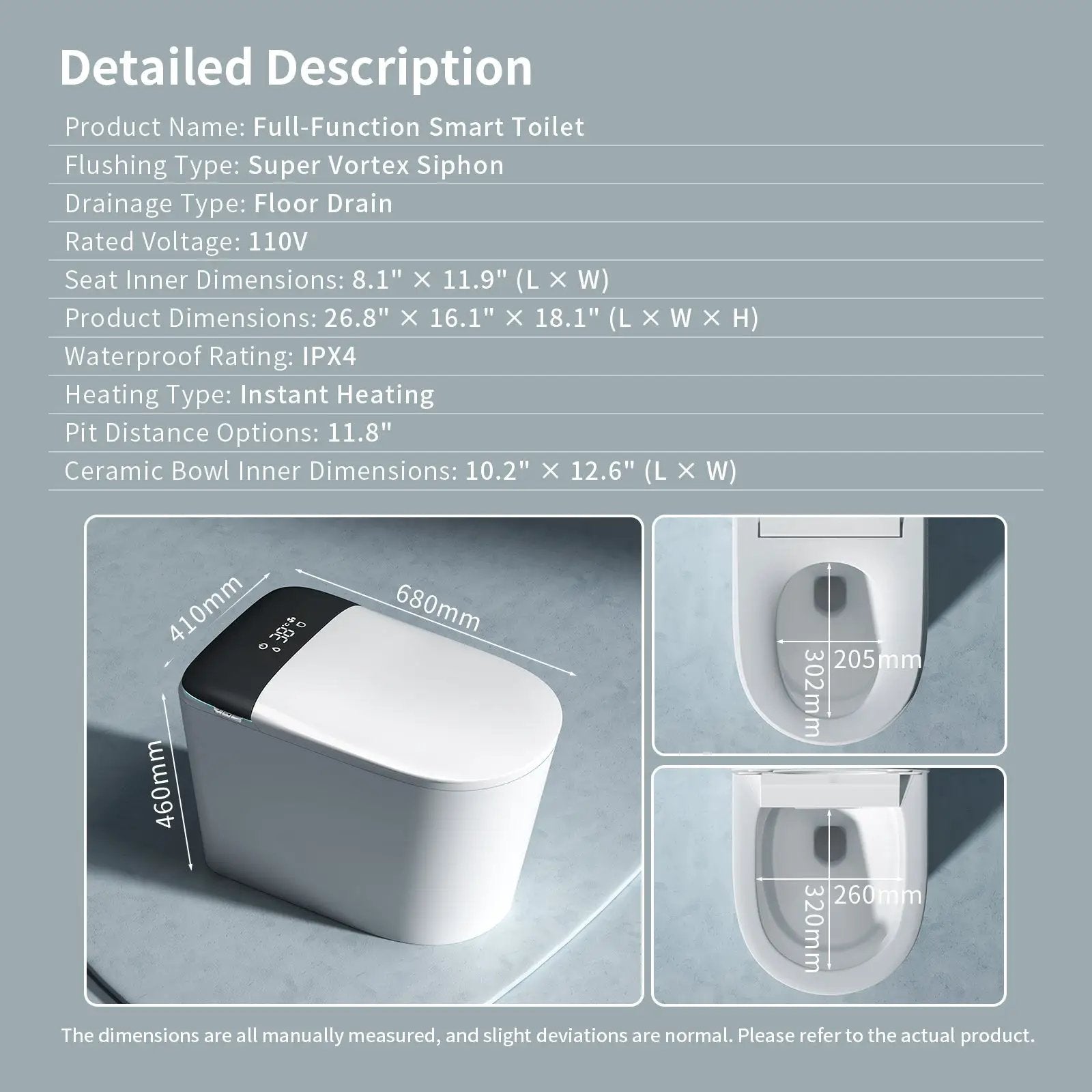 E40 Smart Toilet with Built-In Bidet and Advanced Features by HouseOfZazla
