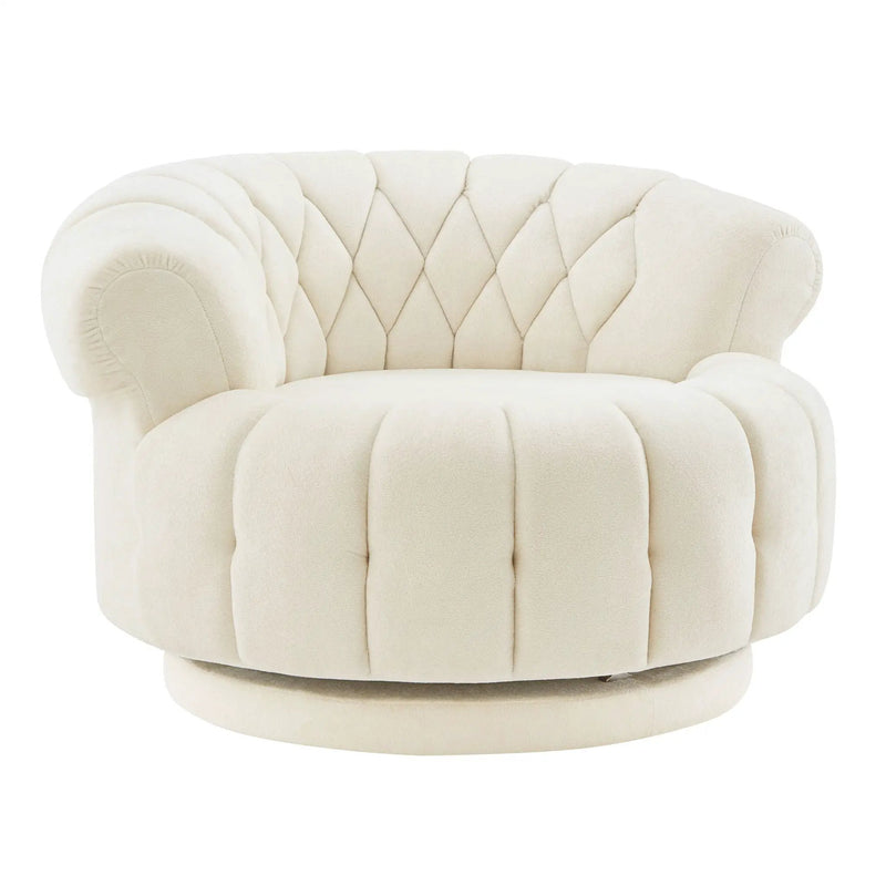 Round Swivel Accent Chair With Rotation by HouseOfZazla