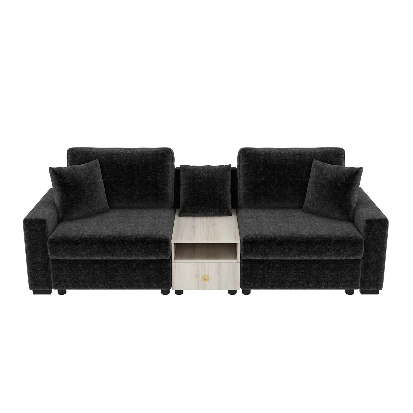 Modular Sofa Couch With Storage Armrest And Center Console by HouseOfZazla
