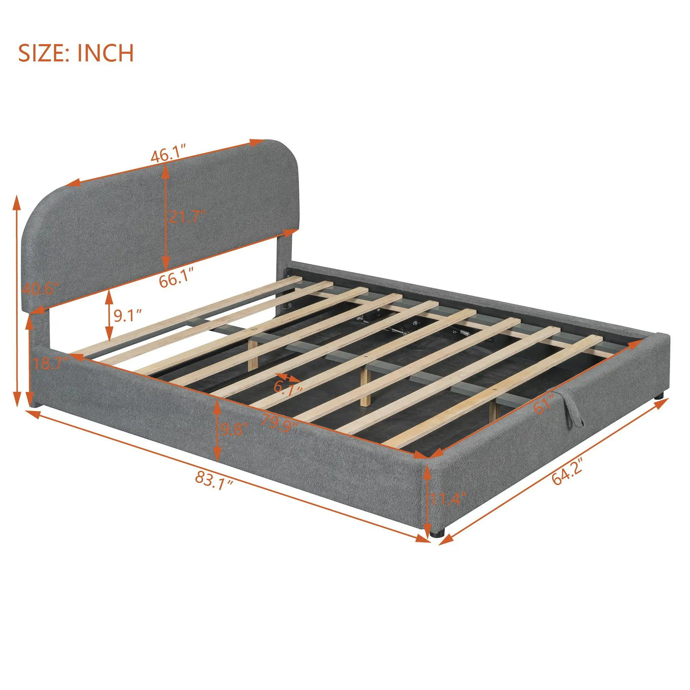Upholstered Platform Bed With Hydraulic Storage System by HouseOfZazla