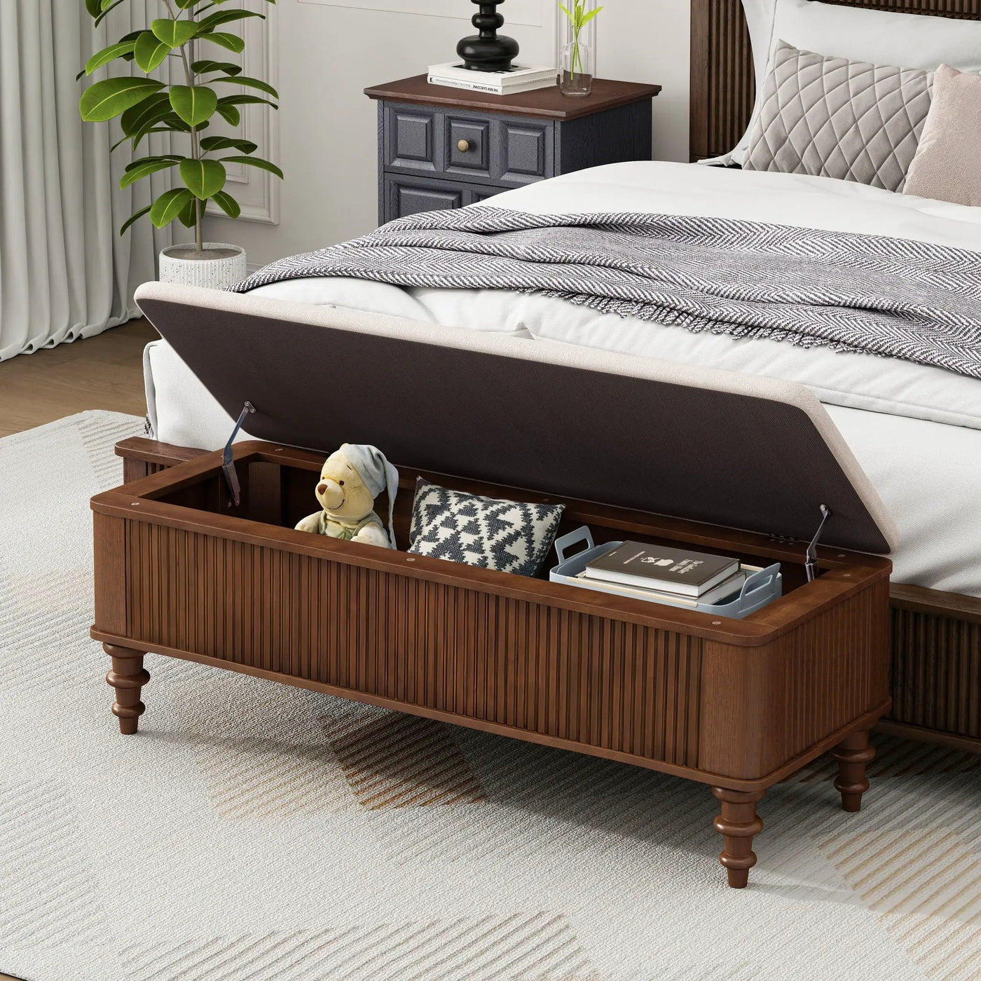 Multi Functional Storage Ottoman Bench by HouseOfZazla