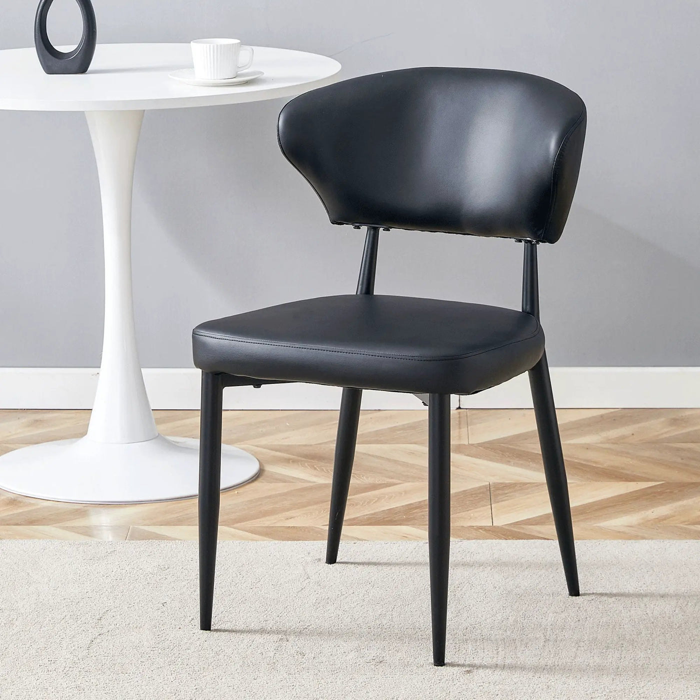 Minimalist Ergonomic Dining Chair With Curved Backres (Set of 4) by HouseOfZazla