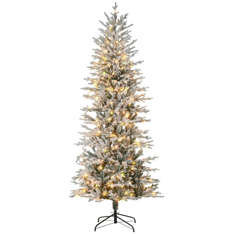 HOMCOM 7.5ft Tall Prelit Artificial Christmas Tree by HouseOfZazla