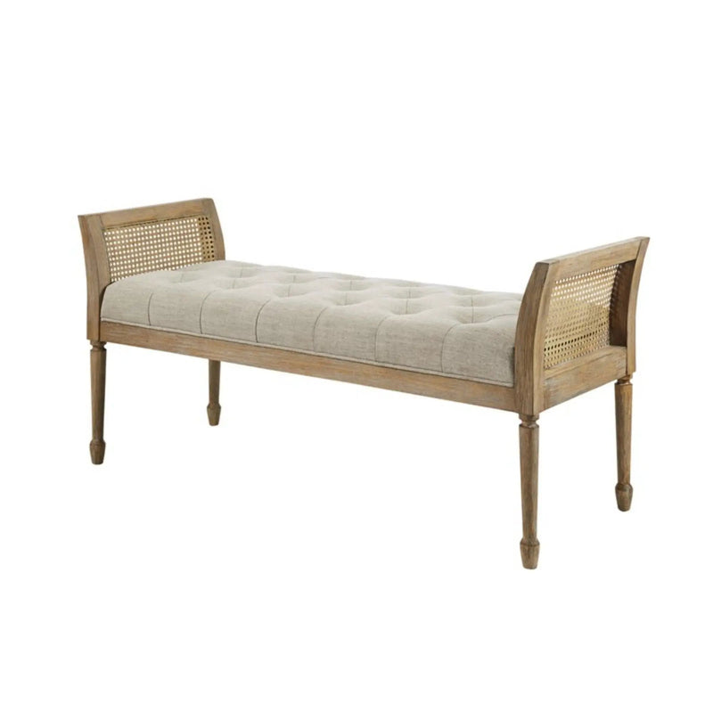 Accent Bench With Arm - Natural by HouseOfZazla