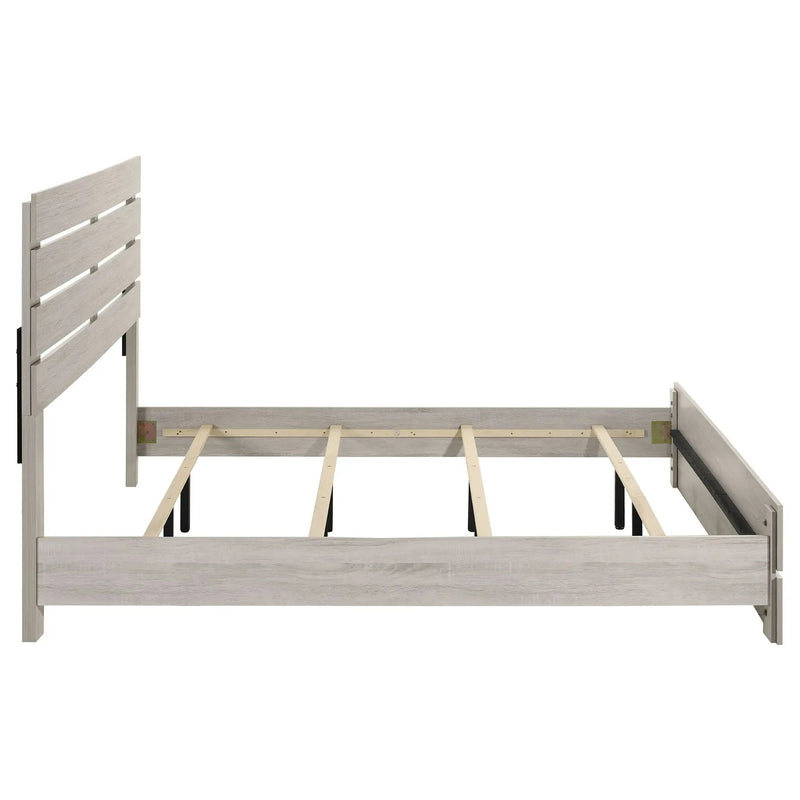 Brantford Wood Eastern King Panel Bed Coastal White by Unique Piece Furniture